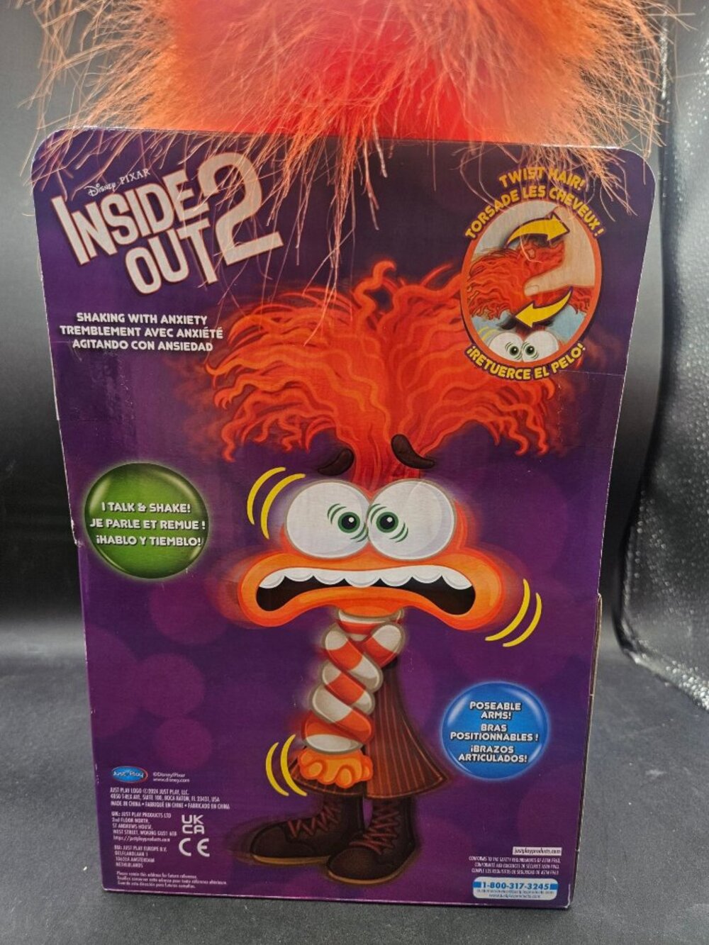 Disney Pixar Inside Out 2 Shaking With Anxiety Talking Plush Doll - Picture 5 of 8